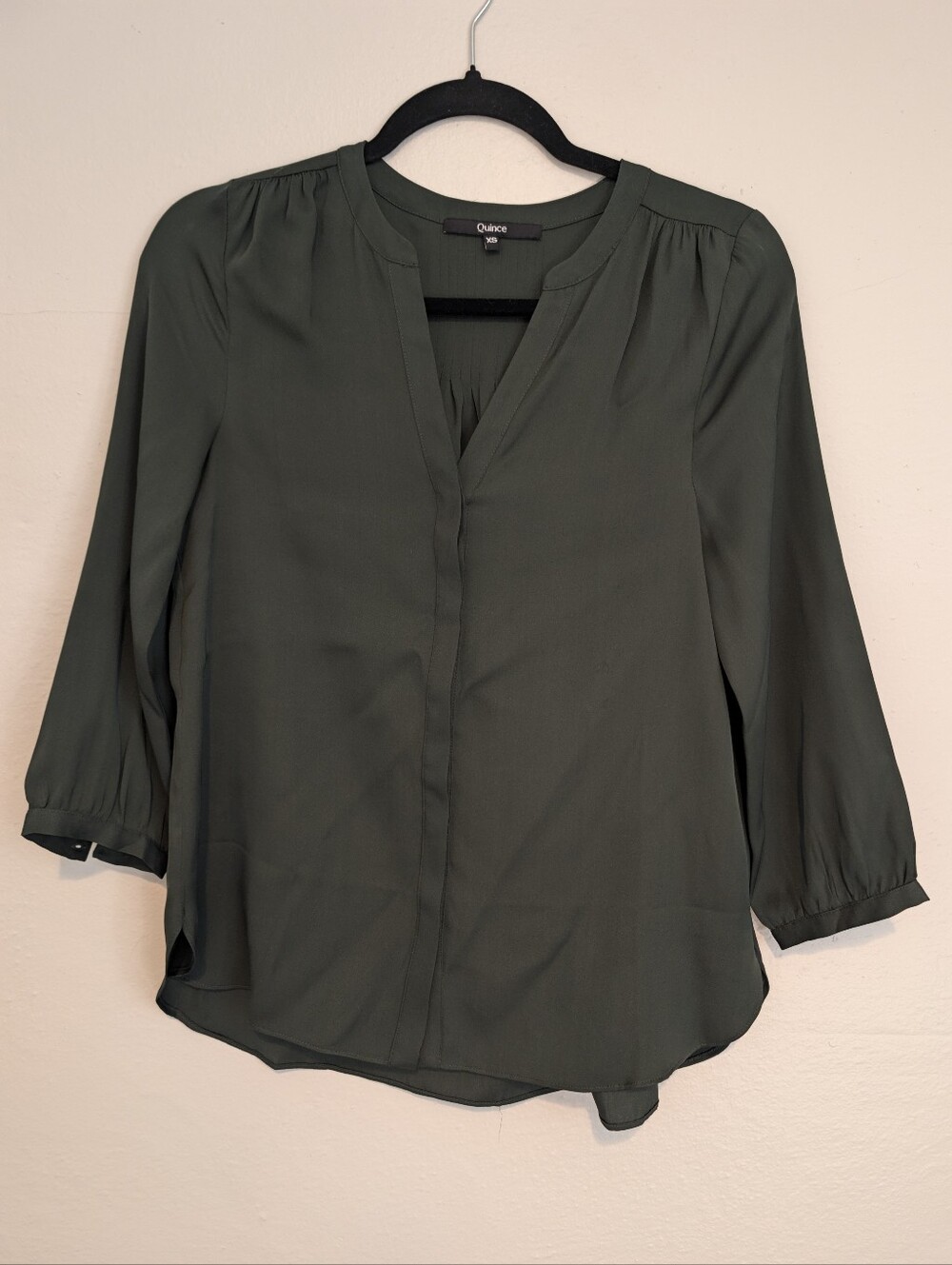 Quince Silk 3/4 Length Blouse